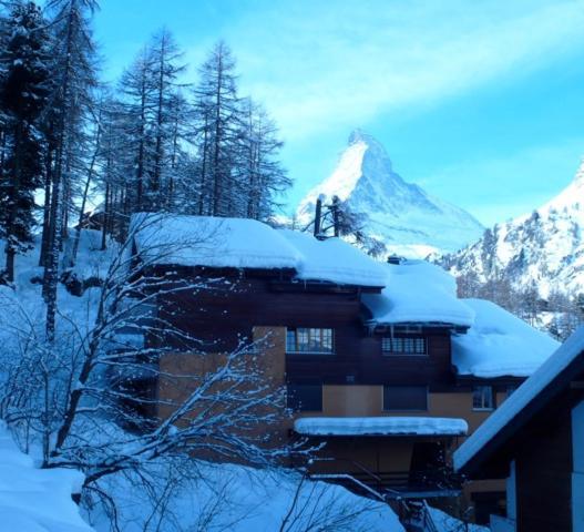 Studio Central Et Chaleureux 1 Zermatt Bagian luar foto